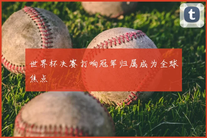 世界杯决赛打响冠军归属成为全球焦点